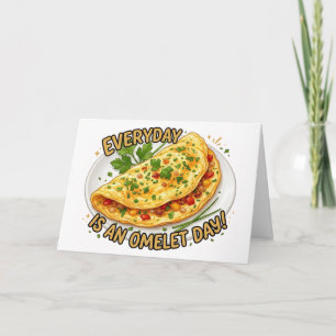Carte Chaque Jour Est Un Jour D'omelette Petit Déjeuner 