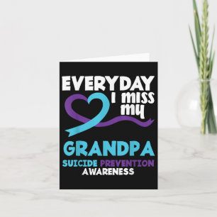 Carte Chaque jour je manque mon grand-père Prévention du