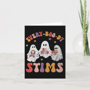 Carte Chaque jour Stims Drôle Autisme Fantôme Halloween