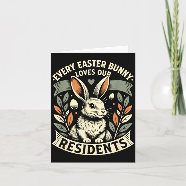Carte Chaque lapin de Pâques aime les résidents de l'inf (Devant)