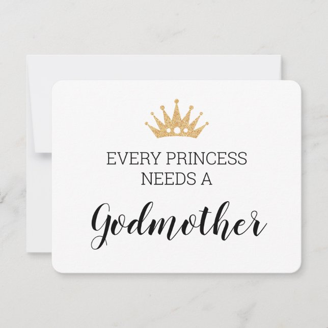 Carte Chaque Princesse A Besoin D'Un Baptême Godmère (Devant)