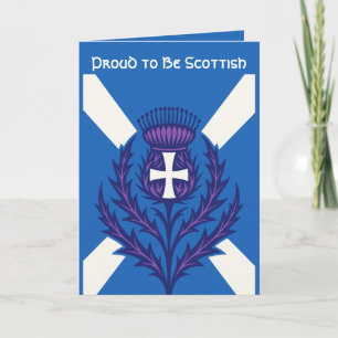 Carte Chardon stylisé Croix de St Andrews et Saltire