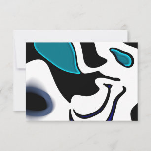 Carte Charge de profondeur : noir, blanc et bleu Abstrai