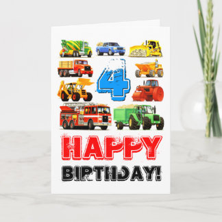 Carte Chariot de construction sur mesure pour enfants 4e