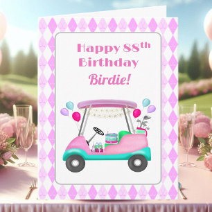 Carte Chariot de fête de golf pour femmes élégantes 88e