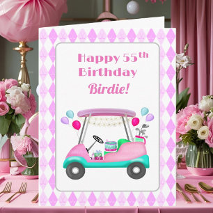 Carte Chariot de fête élégant pour femmes golfeuses 55e 