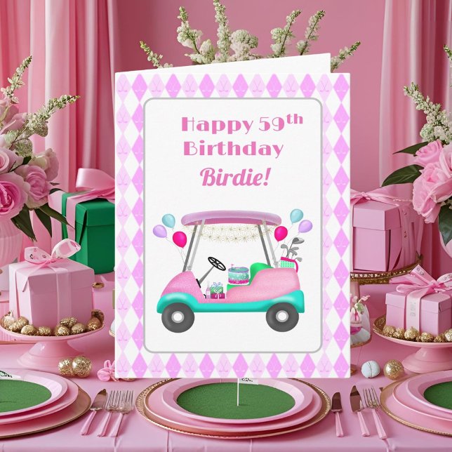 Carte Chariot de fête élégant pour femmes golfeuses 59e  (Créateur téléchargé)
