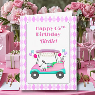 Carte Chariot de fête élégant pour femmes golfeuses 65e