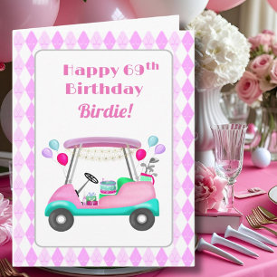 Carte Chariot de fête élégant pour femmes golfeuses 69e