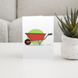 Carte Chariot de jardin brouette rouge