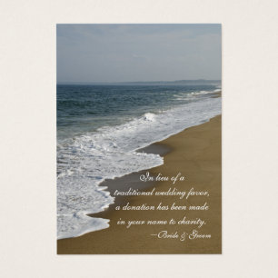 Carte Charity Mariage Beach et Ocean Favoriser