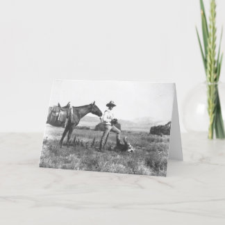 Carte Charles Belden avec cheval et crâne.