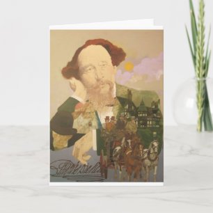 Carte Charles Dickens, auteur anglais