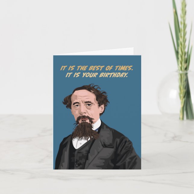Carte Charles Dickens Meilleur Des Fois Anniversaire (Devant)