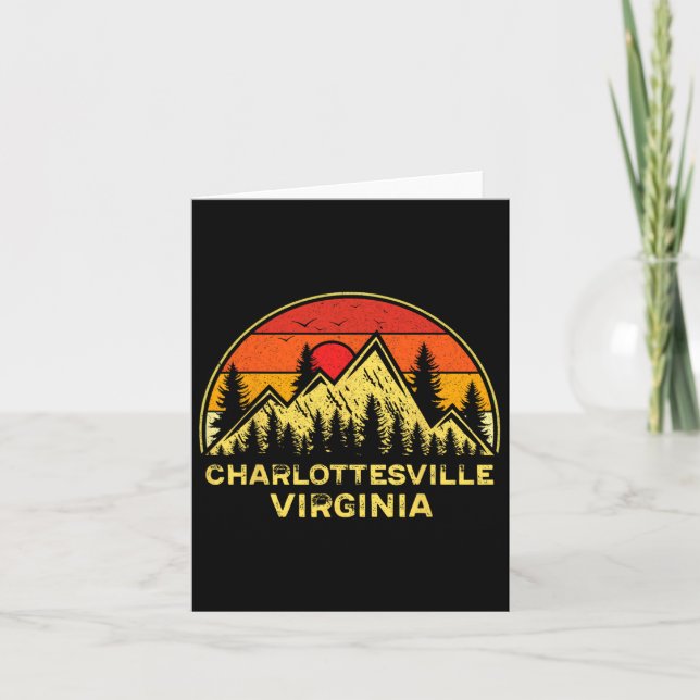 Carte Charlottesville Virginia Va Mountains Randonnée So (Devant)