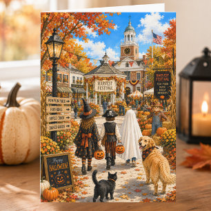 Carte Charmant Festival de la récolte d'automne Joyeux H