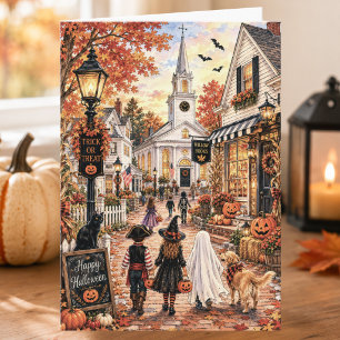 Carte Charmant village cosy de Nouvelle-Angleterre Joyeu