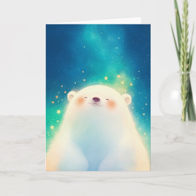 Carte Charme apaisant d'ours polaire (Devant)