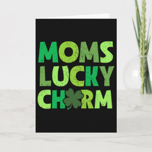 Carte Charme Chanceux des Mamans Trèfles Irlandais Enfan
