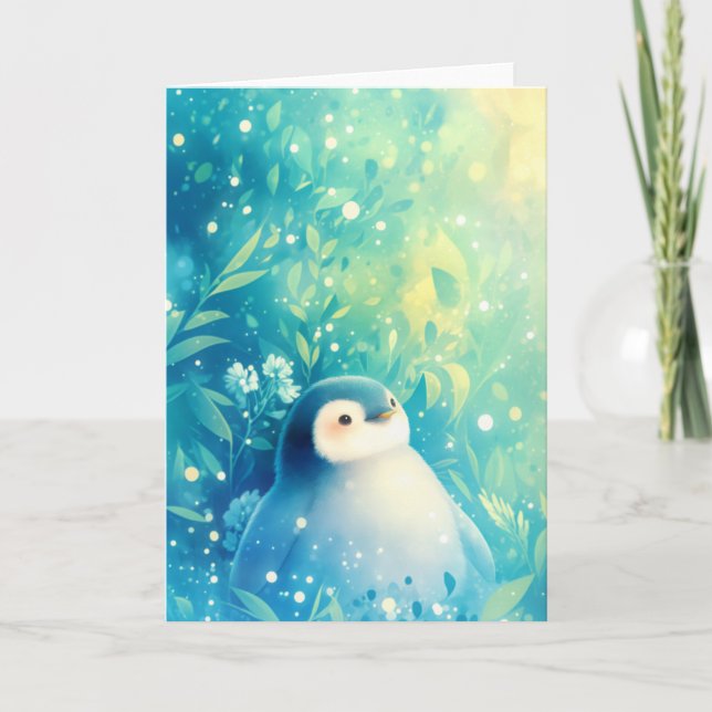 Carte Charme de bébé Penguin (Devant)