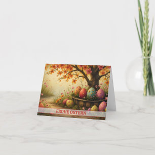 Carte Charme des fleurs printanières avec splendeur d'œu