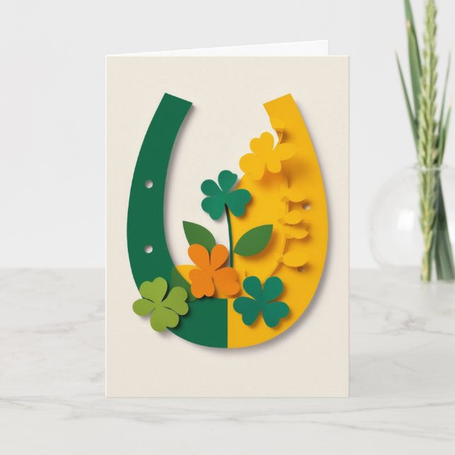 Carte Charmes de chance en fleurs (Devant)