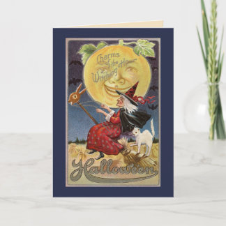 Carte "Charmes de l'heure Witching" Halloween vintage Ca