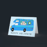 Carte Charming Christmas Camper Vintage RV Xmas<br><div class="desc">Carte personnalisable,  Ajoutez votre propre texte à l'intérieur ou à l'avant de la carte. Consultez ma boutique pour plus de designs ou dites-moi si vous voulez quelque chose de personnalisé.</div>