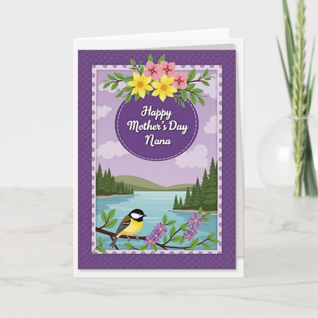 Carte Charming Mothers Day Emblem Card (Devant)
