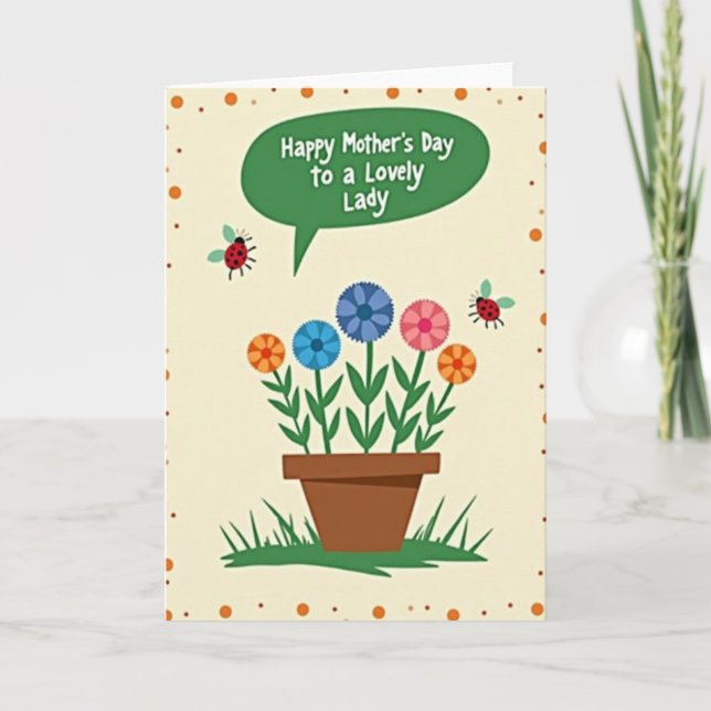 Carte Charming Mothers Day Flower Card (Devant)
