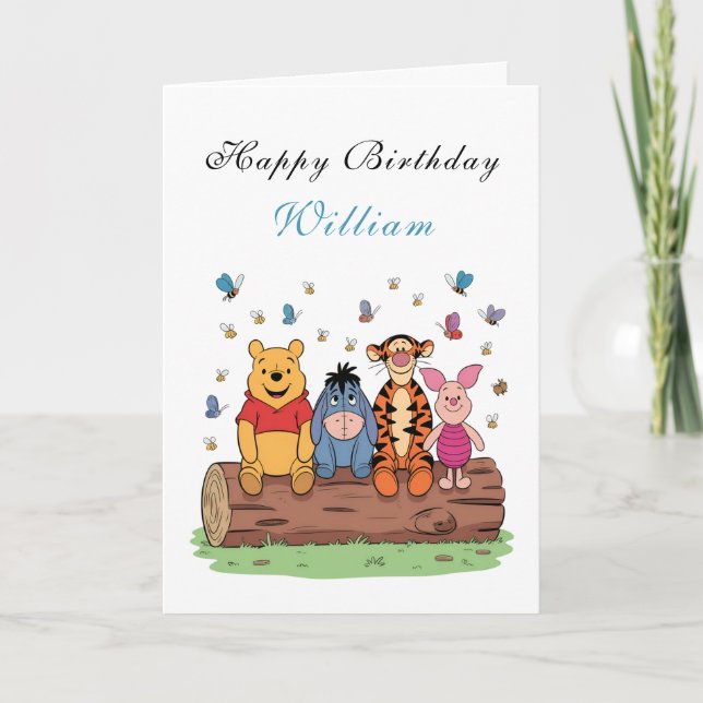 Carte Charming Pooh & Friends Birthday (Devant)
