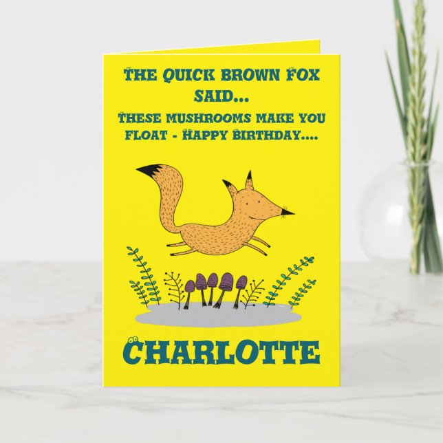 Carte Chars Brown rapides de renard pliés Anniversaire (Devant)