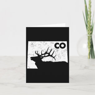 Carte Chasse à l'élan Colorado - Forme d'État d'élan mâl