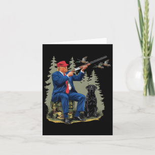 Carte Chasse amusante Canard Trump Camo Chasse Bonjour H