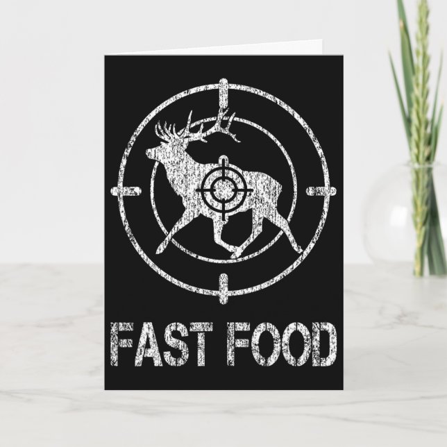Carte Chasse au cerf de restauration rapide Chasseur Nou (Devant)