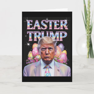 Carte Chasse au lapin de Pâques Trump drôle Célébration