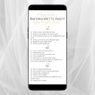 Carte Chasse aux cavaliers Bachelorette Party Gold gPhot