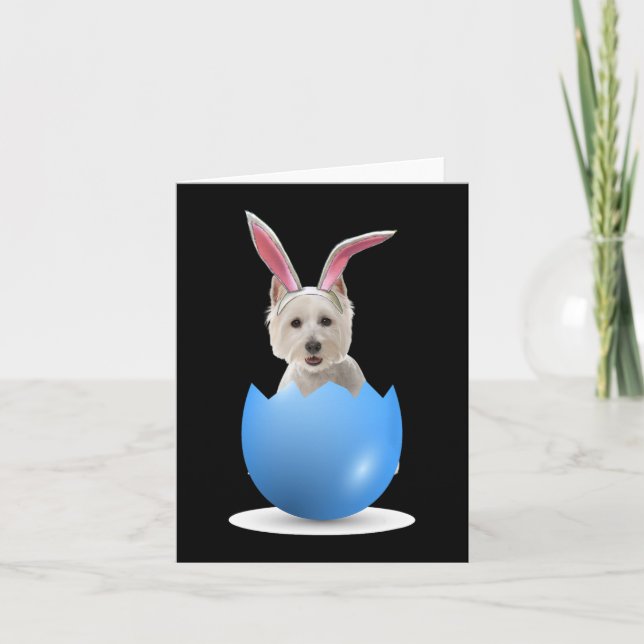 Carte Chasse aux oeufs de lapin de Pâques dimanche Highl (Devant)