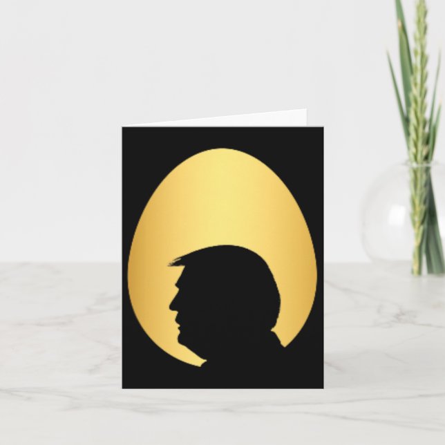 Carte Chasse aux oeufs d'or de poche Trump 45 47 Silhoue (Devant)