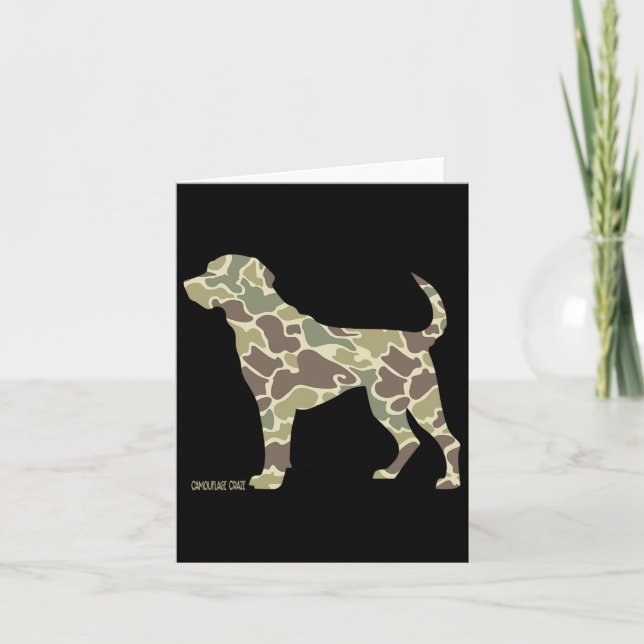 Carte Chasse Camouflage de chien Camo Chien Labrador Cha (Devant)