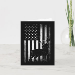 Carte Chasse Chasse Chasse Deer Etats-Unis Drapeau Améri