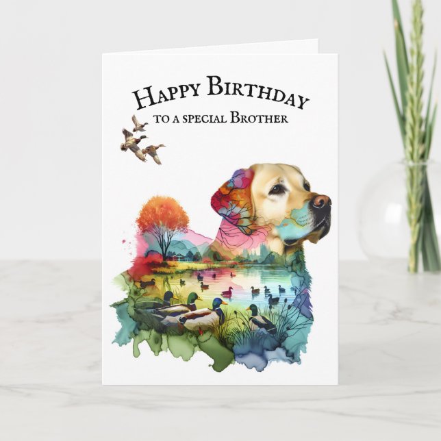 Carte Chasse Labrador Retriever Pour Frère (Devant)