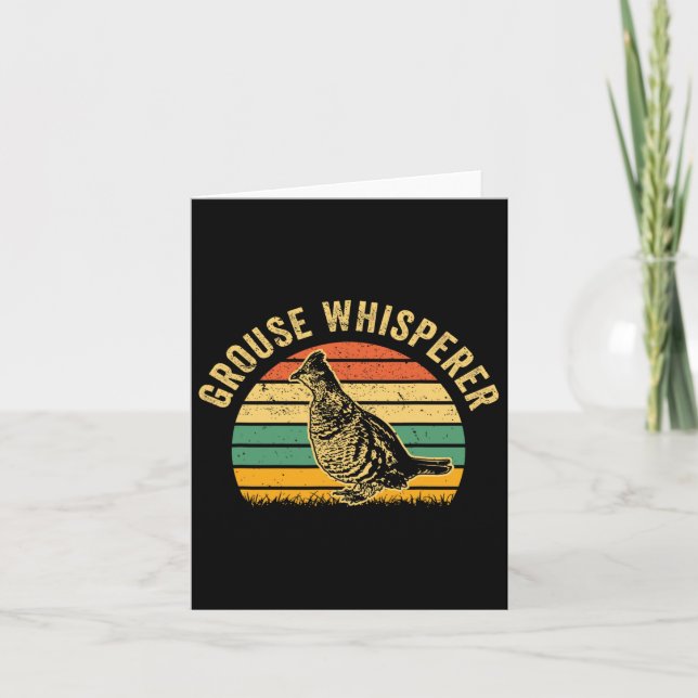 Carte Chasse Râpé Oiseau - Drôle Whisperer Retro (Devant)