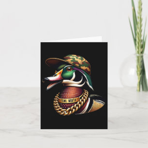 Carte Chasseur de canard drôle Chemise Fowl Bouche Chass