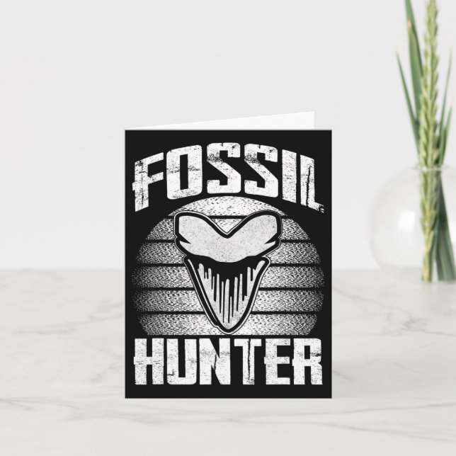 Carte Chasseur de fossiles Megalodon Préhistorique Requi (Devant)