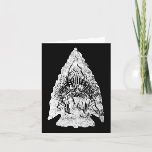 Carte Chasseur de pointes Arrowhead Amérindien Chasse de (Devant)