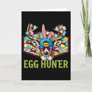 Carte Chasseur d'oeufs Camo Cerf Buck Pâques Chasse Garç