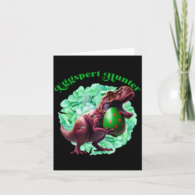 Carte Chasseur d'œufs de Pâques expert Dinosaure de Pâqu (Devant)