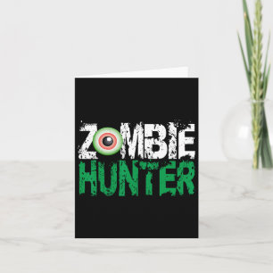 Carte Chasseur Zombie Chemise Halloween mignonne avec un