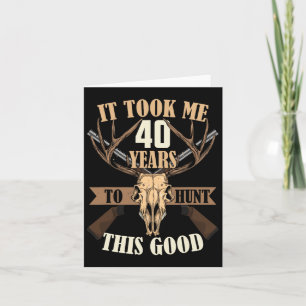 Carte Chasseurs 40e anniversaire Ans Deer Hunting Stag